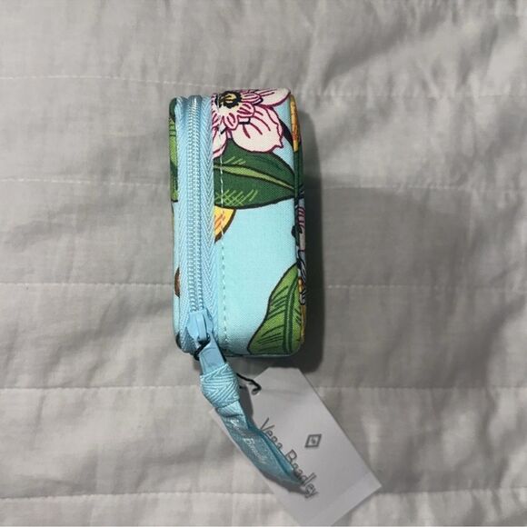 Vera Bradley Lemon Grove Blue Yellow Green Zip Travel Pill Case - Picture 15 of 16